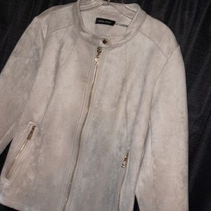 Ivanka Trump Suede Light Cream Jacket